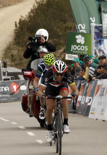 Tiago Machado (RadioShack-Nissan) and Rui Costa (Movistar) finish in second and third place.