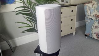 a closeup of a sony ht-a9 wireless speaker