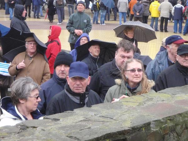Despite the poor weather the crowds turned out