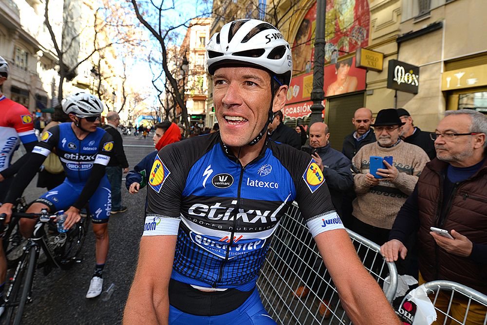 Stijn Vandenbergh after crossing the line