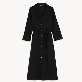 black linen dress
