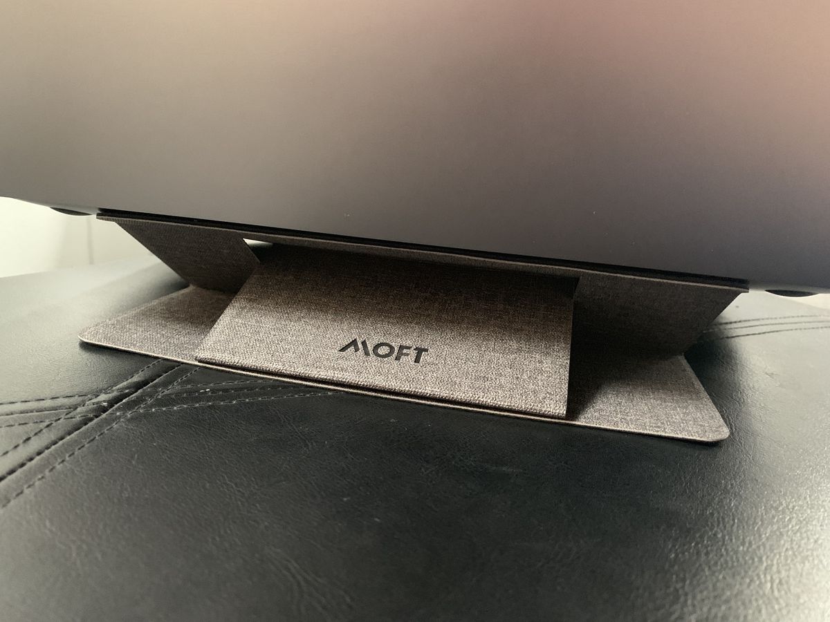 MOFT Invisible Laptop Stand low elevation