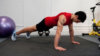 Ballistic press-up, step 1