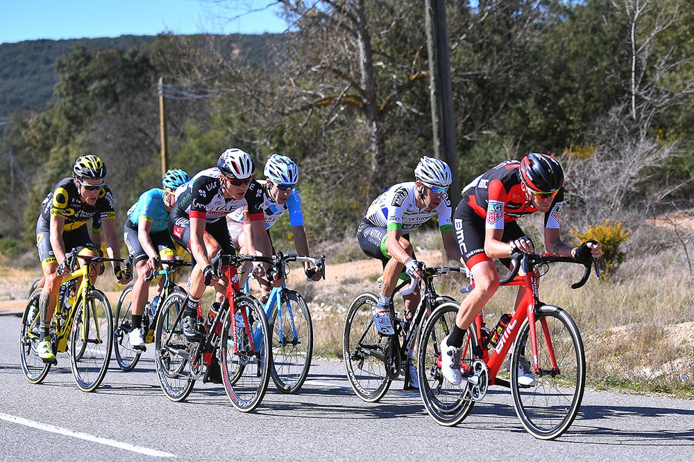 Alessandro De Marchi at the front of the group