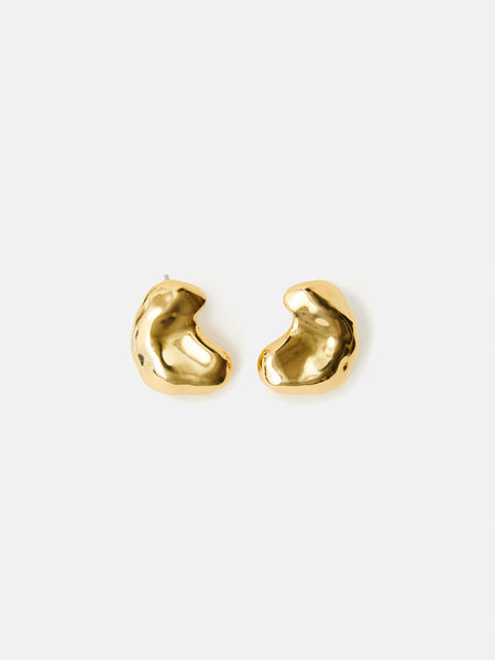 Melted bolt earring | Gold