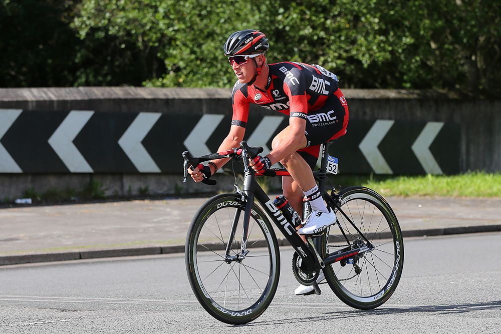 Taylor Eisenhart in action during stage 1 at the Tour of Britain