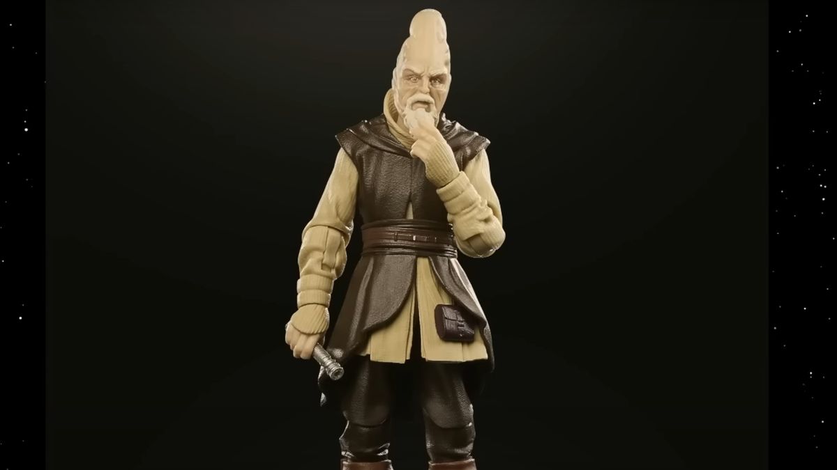 Star Wars The Black Series Ki-Adi-Mundi action figure on a plain black background