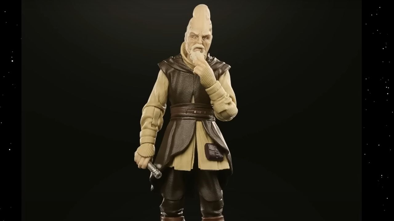 Star Wars The Black Series Ki-Adi-Mundi action figure on a plain black background