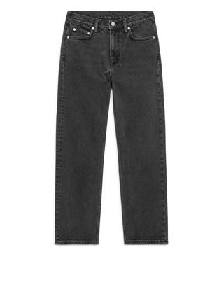 Jade Cropped Slim Stretch Jeans - Washed Black - Arket Gb