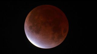 Partial lunar eclipse from Virginia.