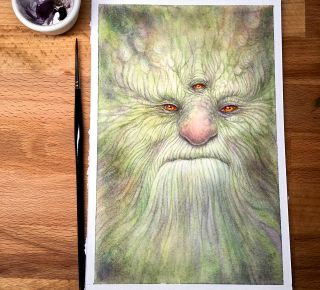 Again, studying the eyes of real creatures will add realism to your fantasy creature paintings