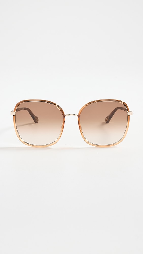 Chloé Oversized Metal Sunglasses