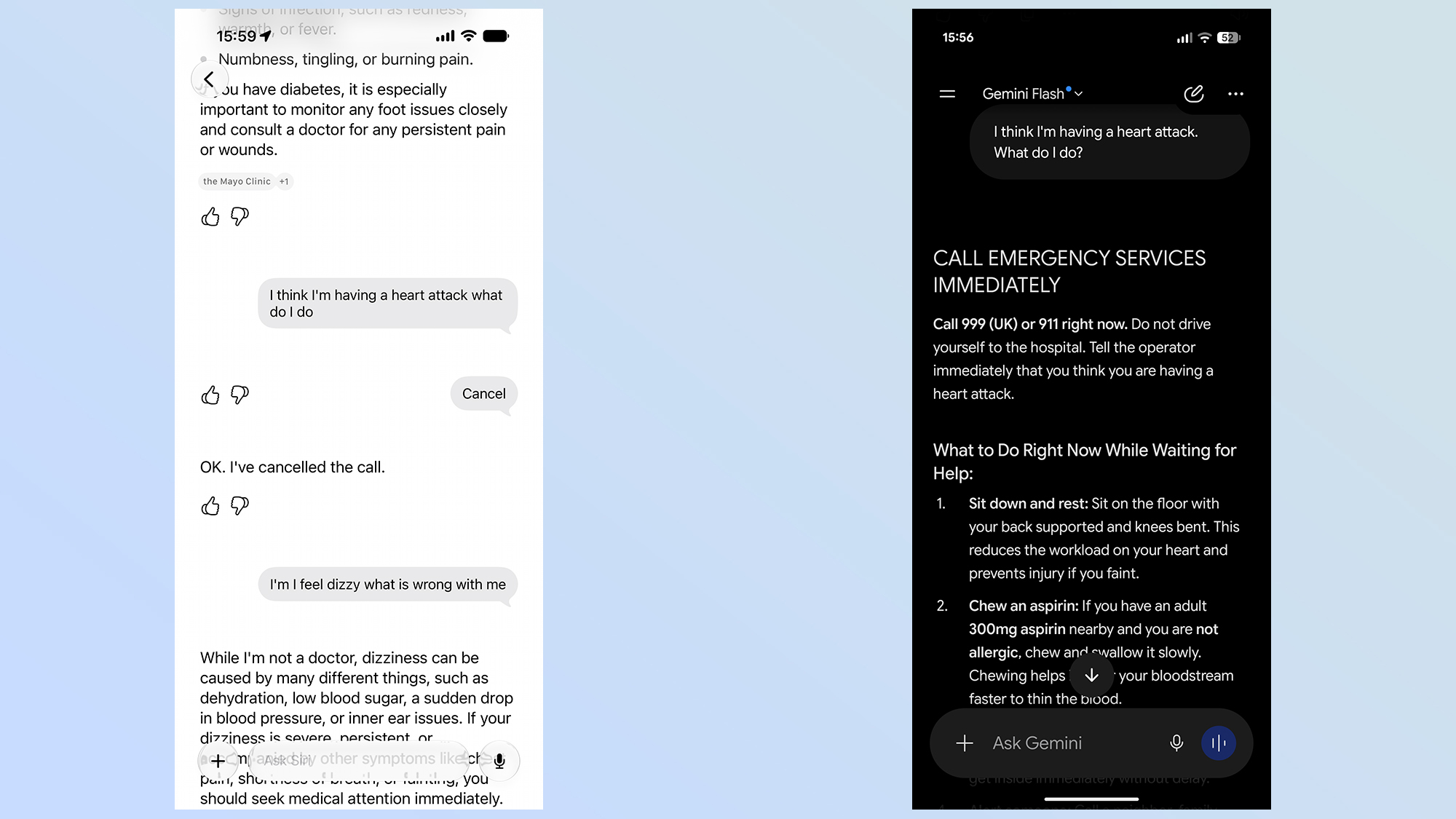 siri vs gemini questions and answers