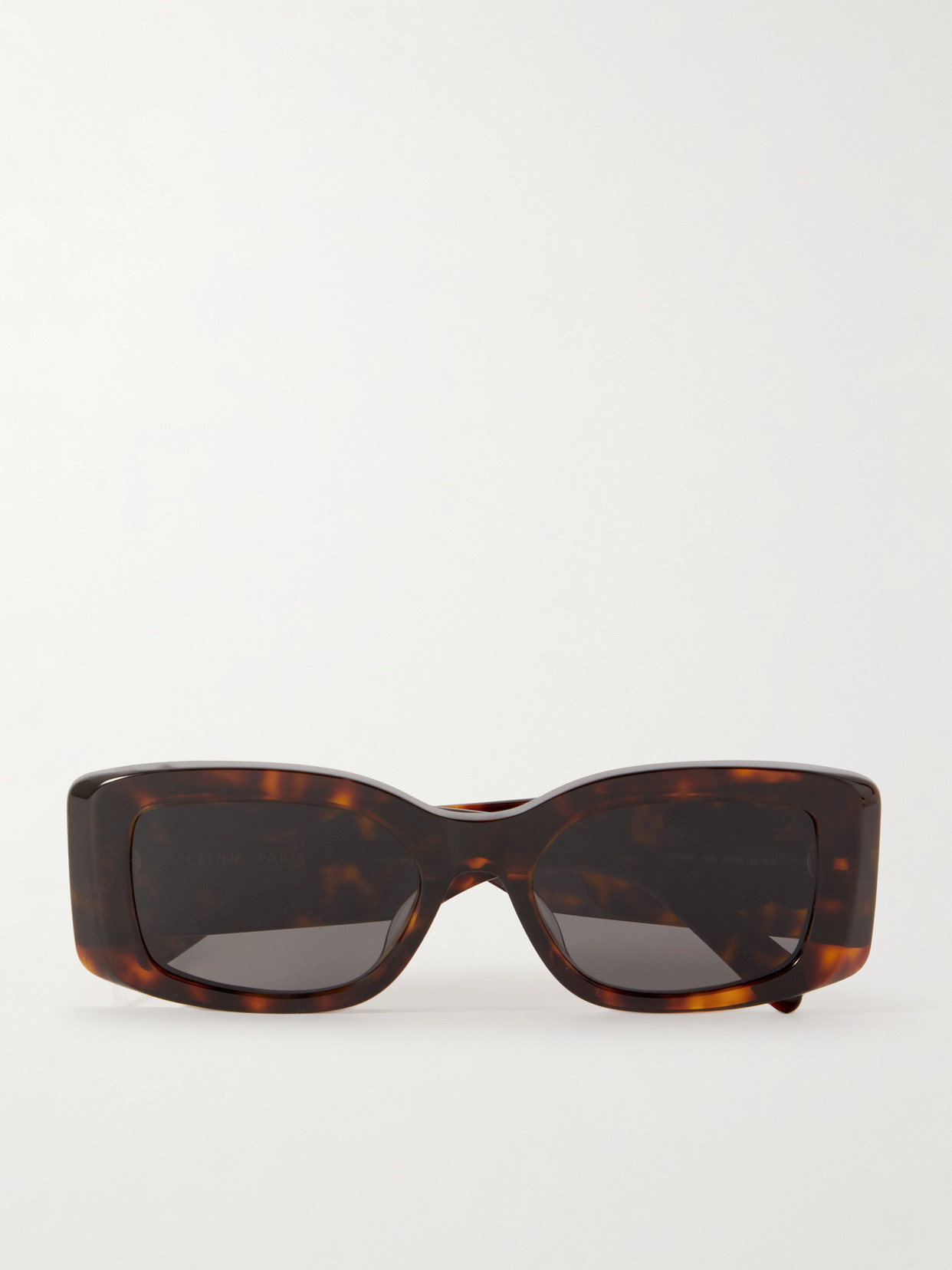 Triomphe Oversized Square-Frame Tortoiseshell Acetate Sunglasses