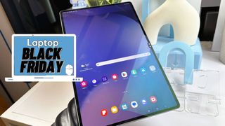 Samsung Black Friday Galaxy Tab S10 Ultra tablet in hand