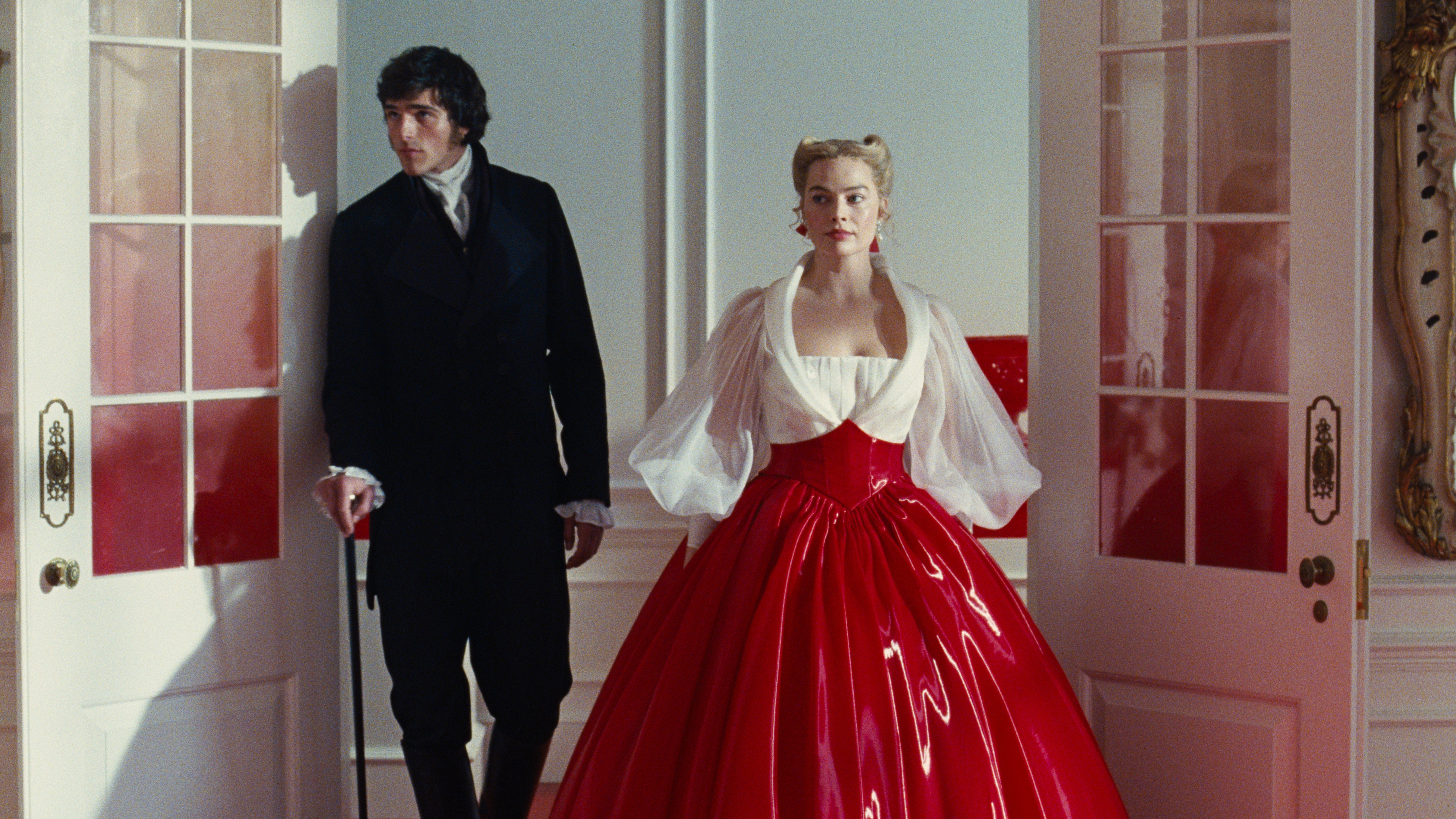 Margot Robbie and Jacob Elordi in Wuthering Heights