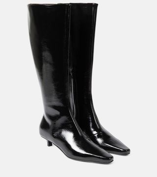 The Slim Leather Knee-High-Boots