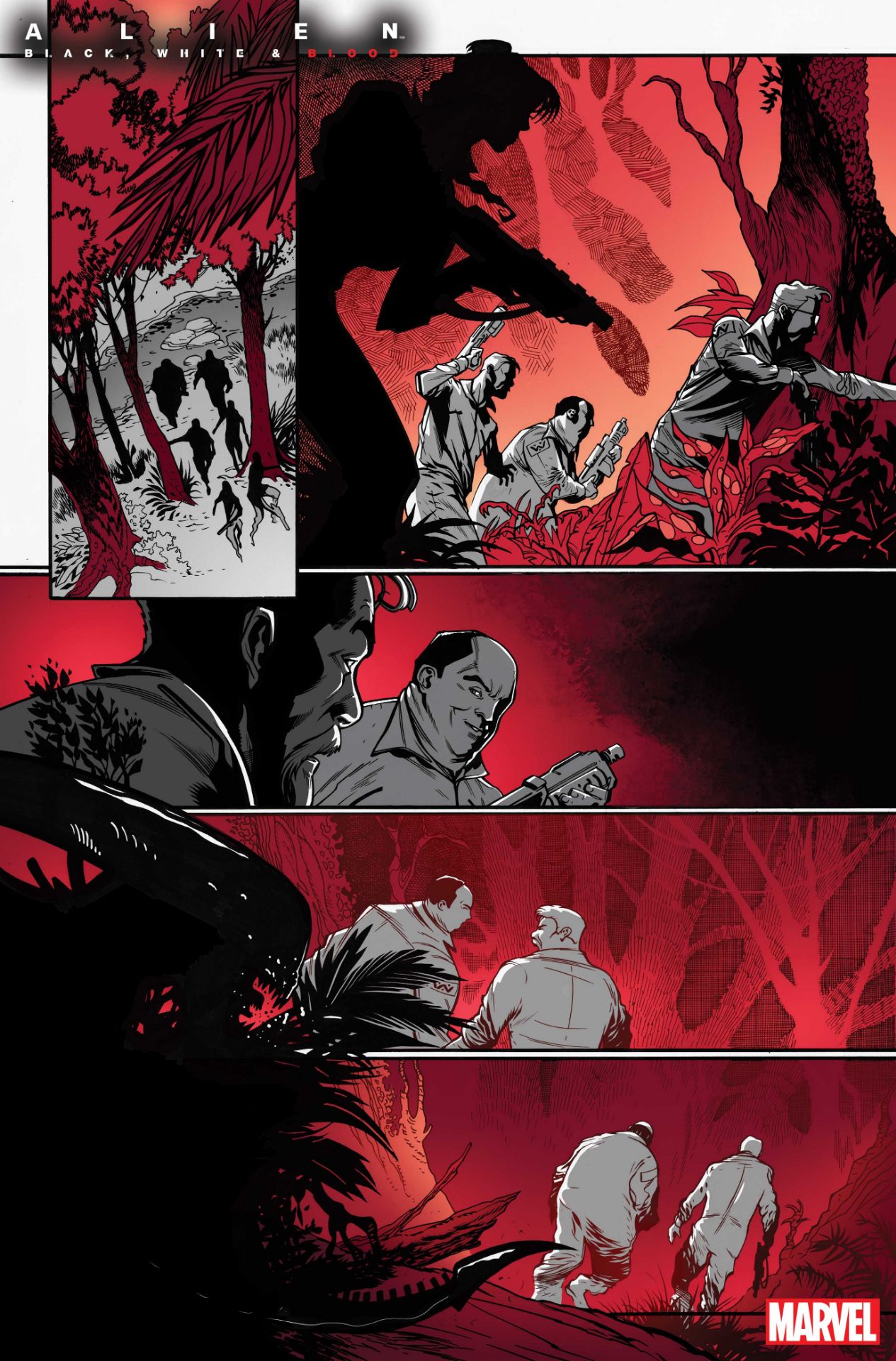 Alien: Black, White, &amp; Blood #1 interior art