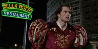 James Marsden as Prince Edward with Bella Notte restaurant in Enchanted