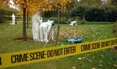 Investigators are investigating the crime scene