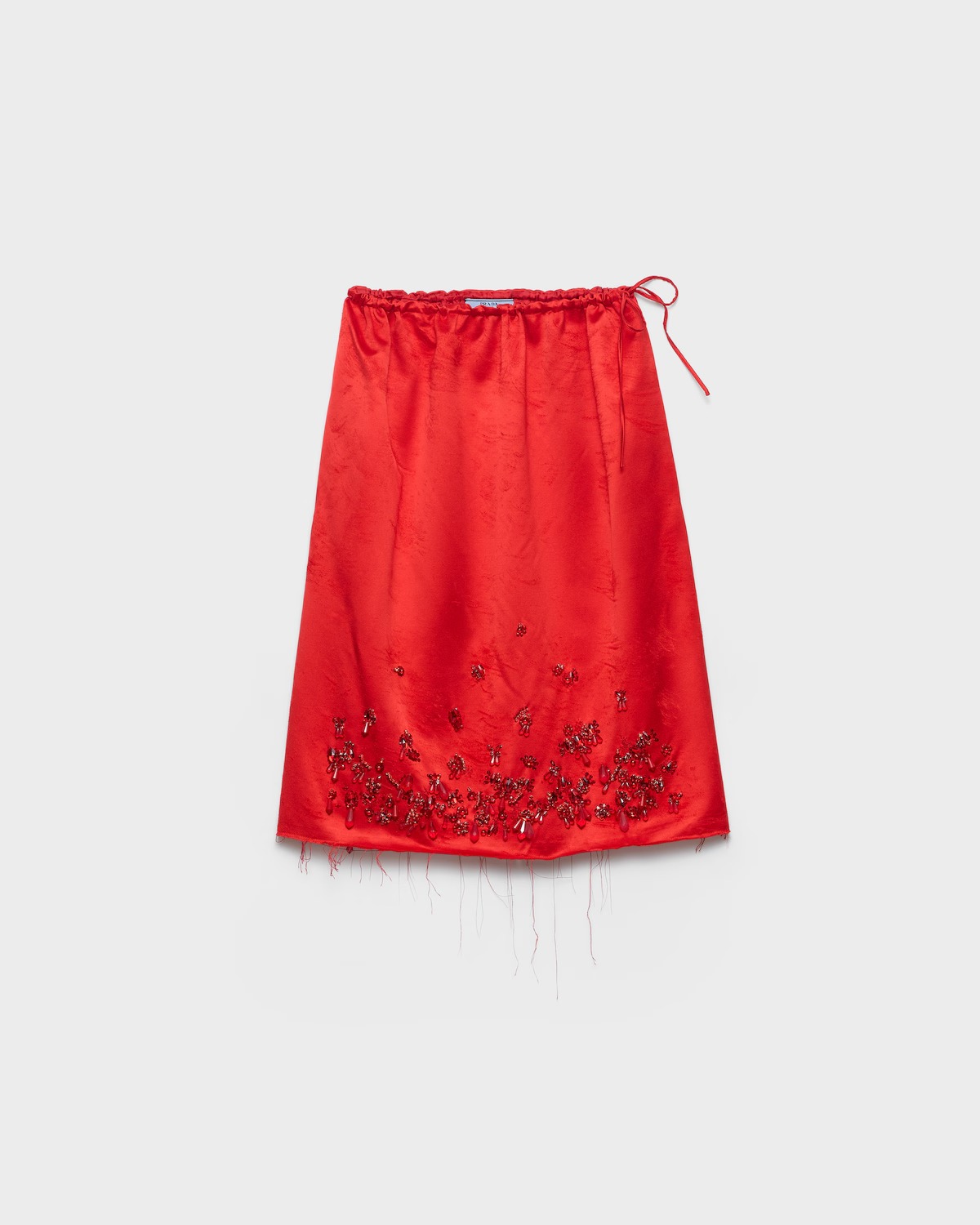 prada, Satin skirt with embroidery