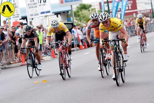 Giacoppo makes a run to the line on stage 2, his teammate Sam Daivs won the stage.