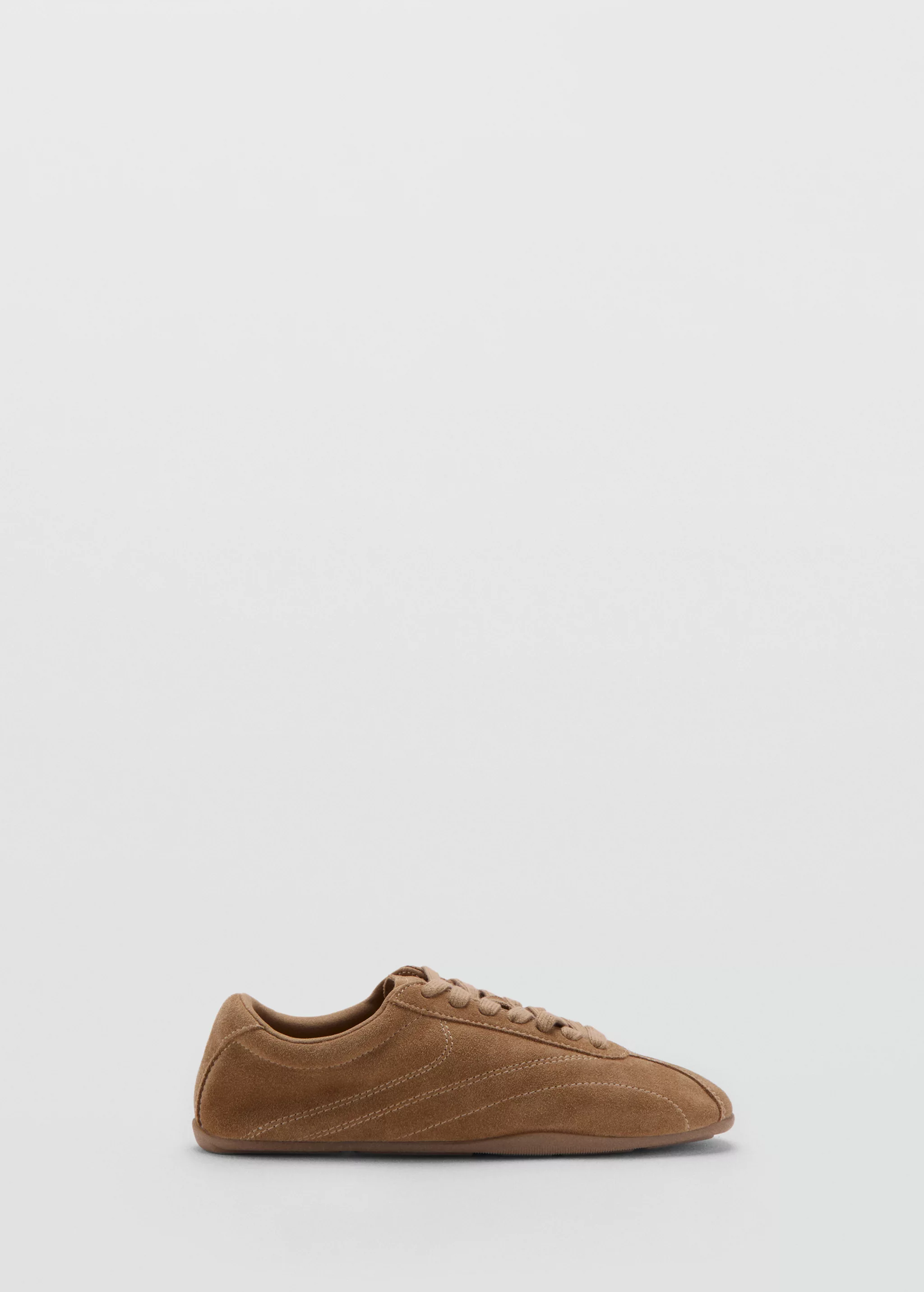 Contrasting Panel Leather Sneakers - Women | Mango United Kingdom