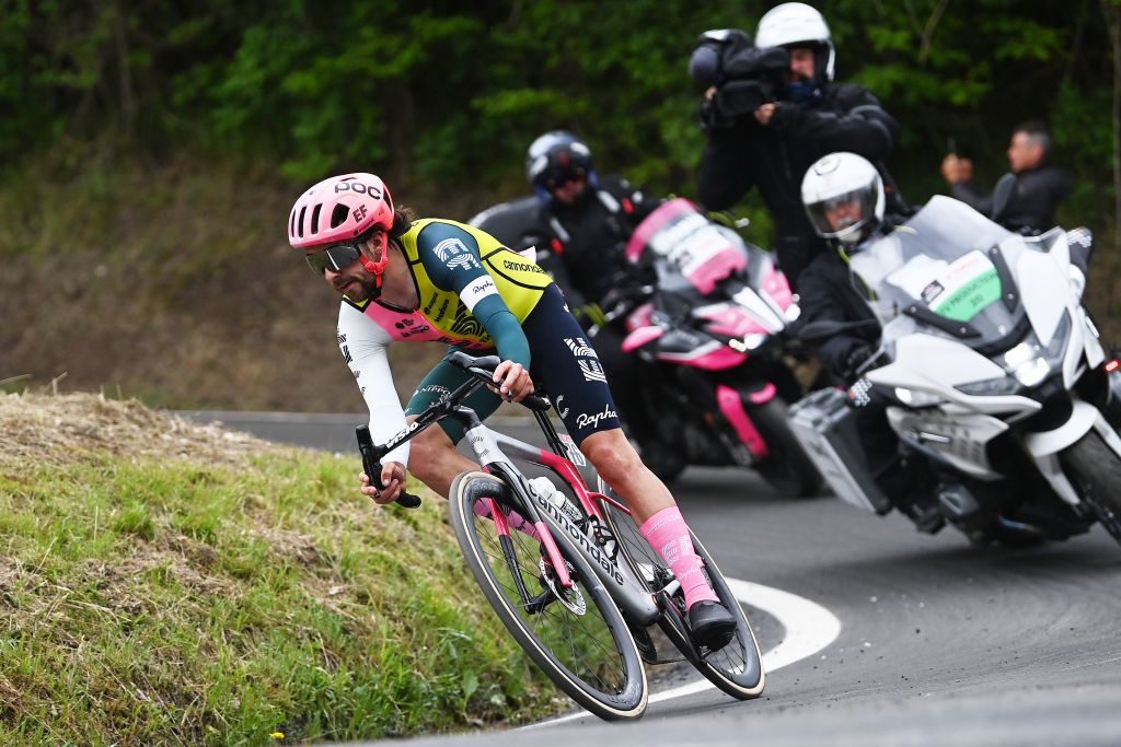 FOSSOMBRONE ITALY MAY 13 Ben Healy of Ireland and Team EF EducationEasyPost competes in the breakaway during the 106th Giro dItalia 2023 Stage 8 a 207km stage from Terni to Fossombrone UCIWT on May 13 2023 in Fossombrone Italy Photo by Tim de WaeleGetty Images