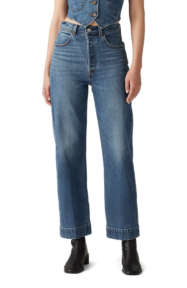 Ribcage Tailored High Waist Ankle Straight Leg Jeans