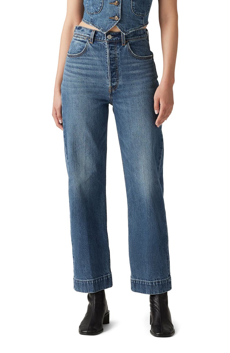 Ribcage Tailored High Waist Ankle Straight Leg Jeans