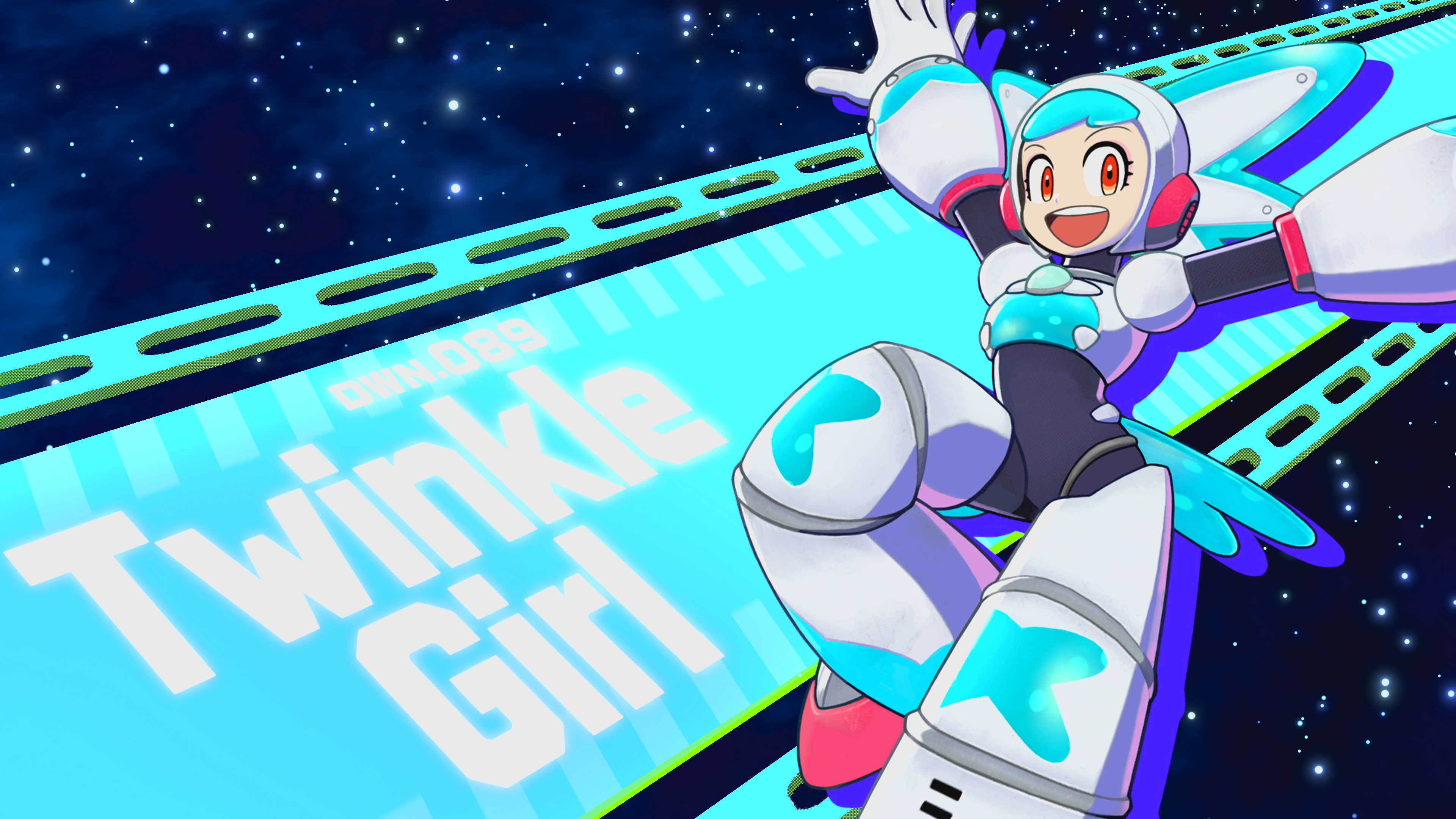 Screens from a retro modern Mega Man game