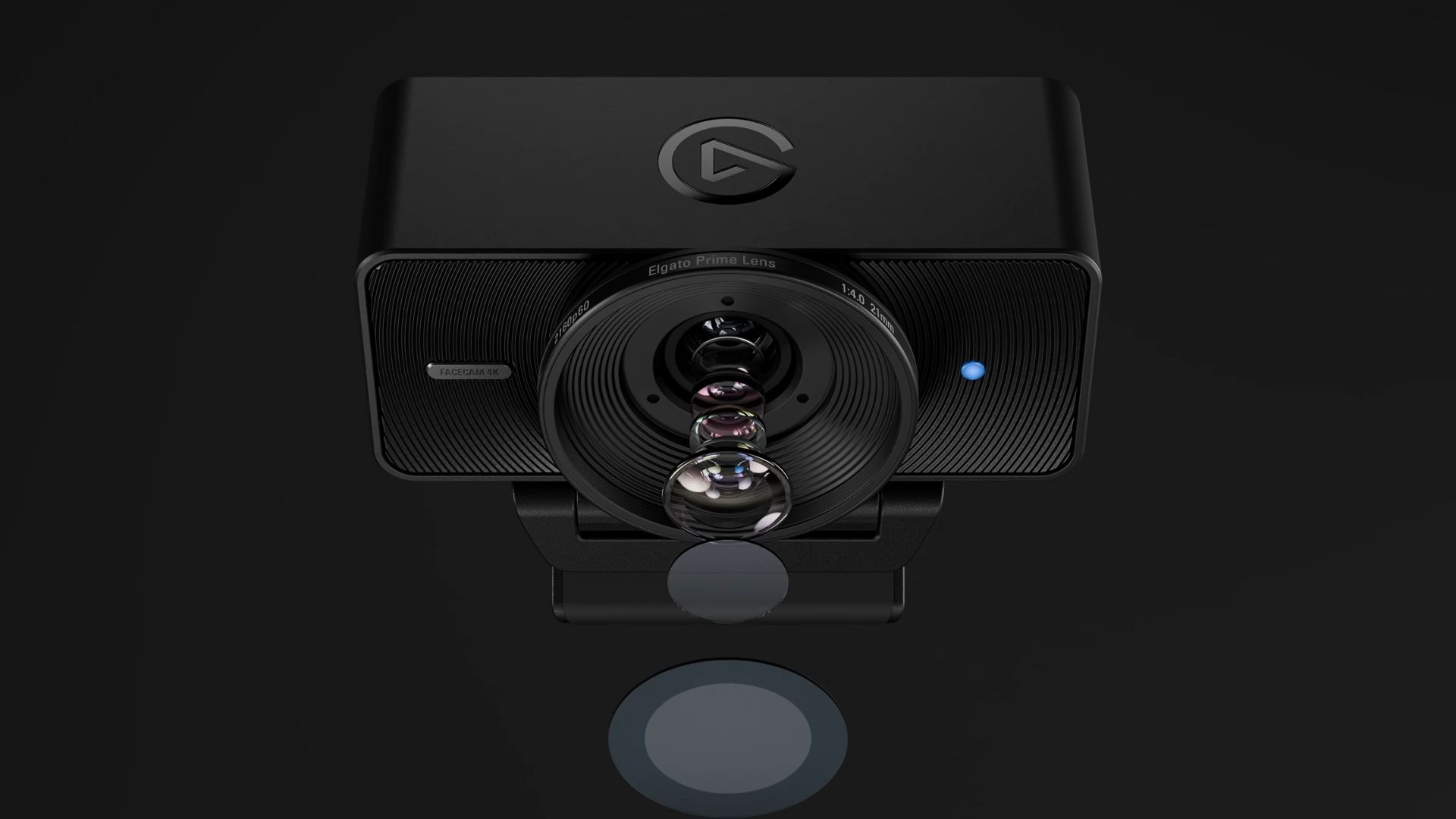 An image of the Facecam 4K's Elgato Prime lens