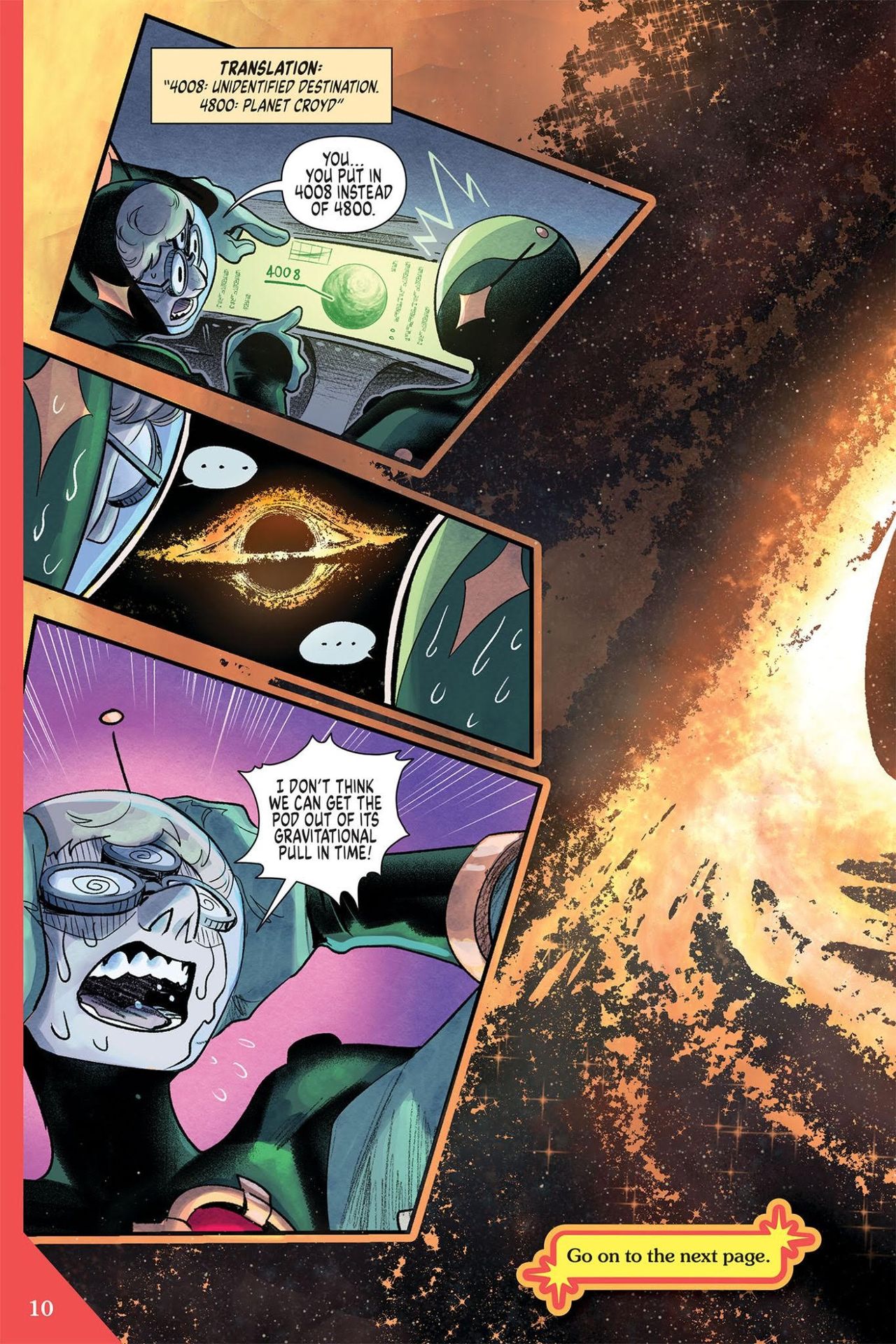 a sci-fi comic book page