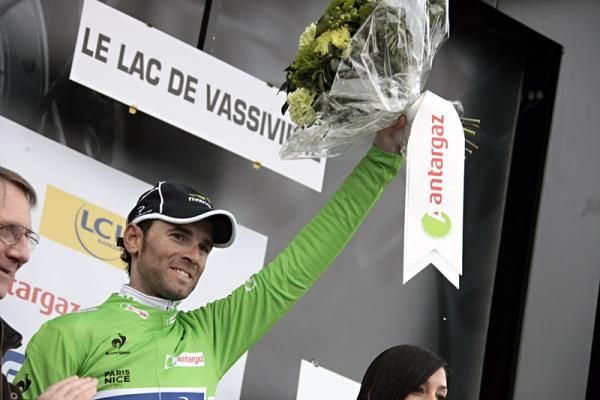 Alejandro Valverde (Movistar) leads the points classification.