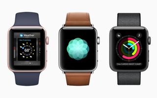 Three Apple Watch devices