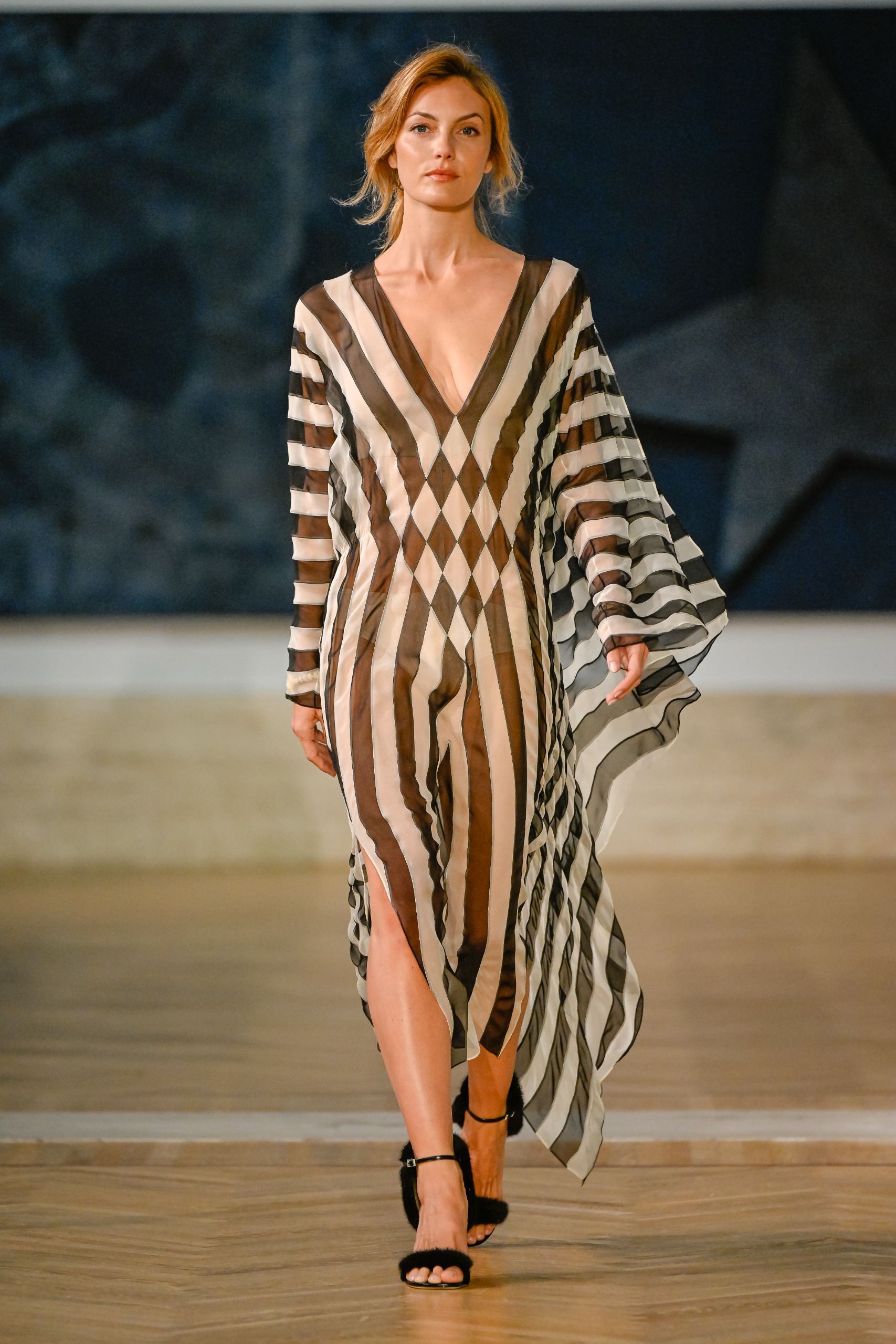 The striped dress trend on Fendi's Fall 2026 Couture runway
