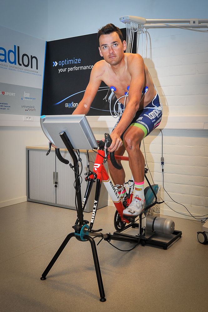 New recruit Rafael Valls takes part in medical tests for the Lotto-Soudal cycling team