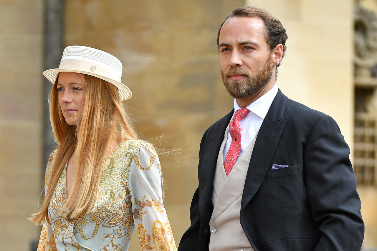 James Middleton and wife Alizée Thevenet at Harry and Meghan&#039;s wedding 2018