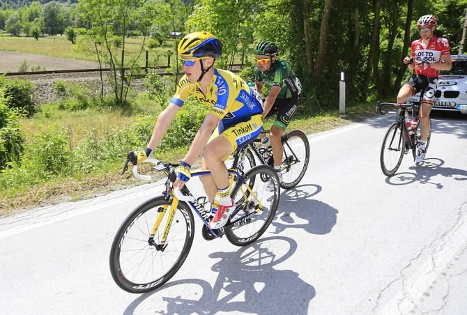 Jay McCarthy (Tinkoff Saxo) in the breakaway