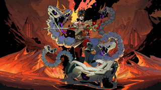 best single-player games – Hades protagonist zagreus surrounded by the many heads of the Hydra