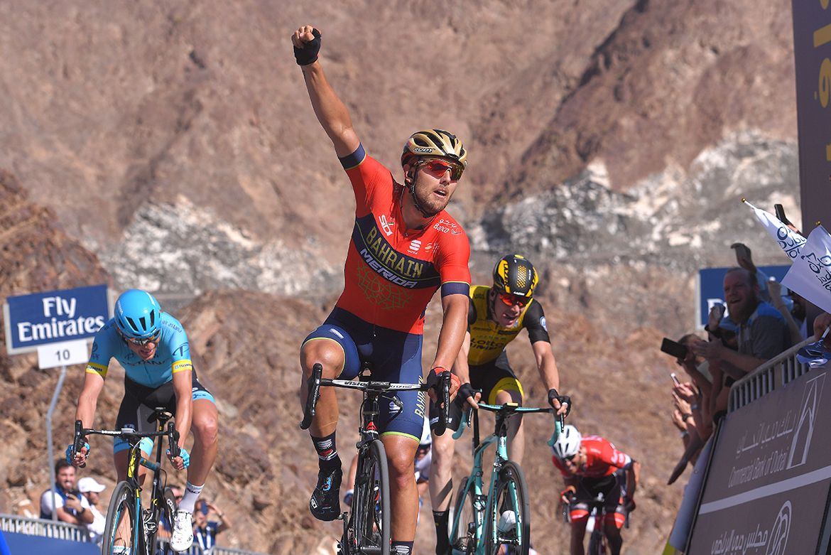 Sonny Colbrelli wins stage 4 of the Dubai Tour