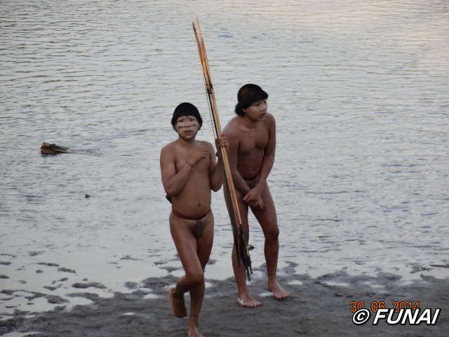 Two tribe members from an uncontacted group