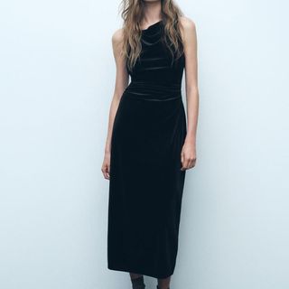 Zara Velvet Midi Dress