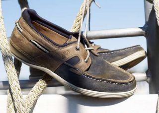 Traditional Boat Shoe Navy/Taupe Printed Nubuck