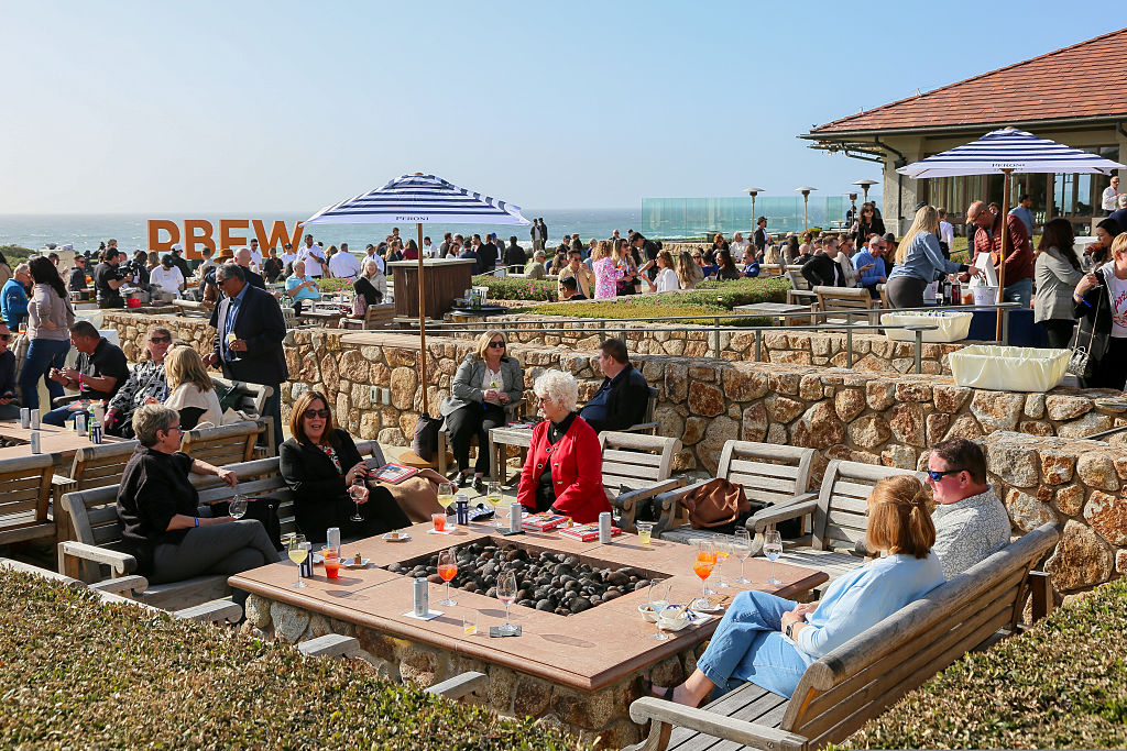 PEBBLE BEACH, CALIFORNIA - APRIL 12: Atmosphere at the Sunset Aperitivo at the Pebble Beach Food &amp;amp; Wine Festival on April 12, 2025 in Pebble Beach, California. (Photo by Amber De Vos/Getty Images)