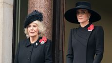 Queen Camilla and Catherine, Princess of Wales attend the Remembrance Sunday ceremony at the Cenotaph