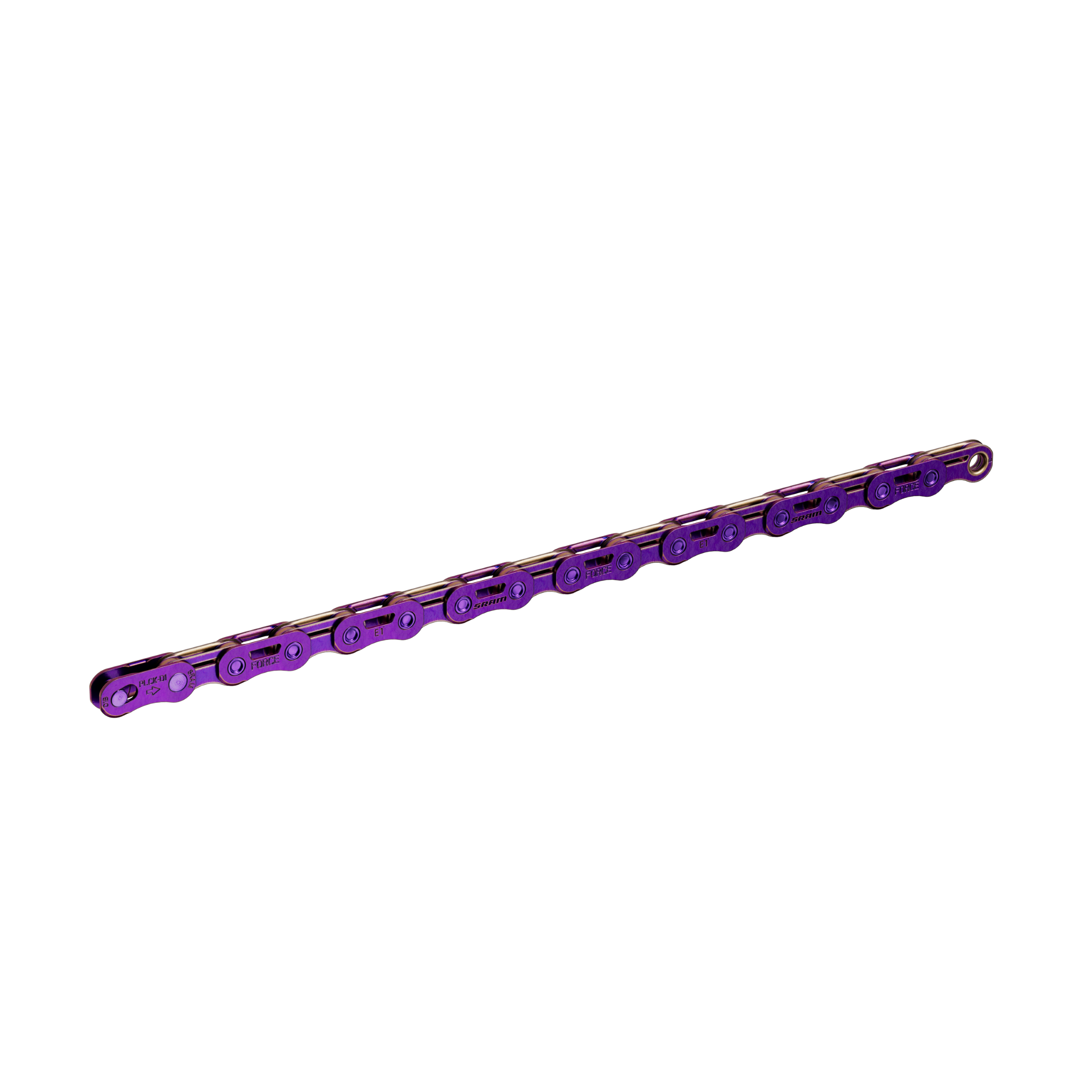 A SRAM Force AXS purple chain