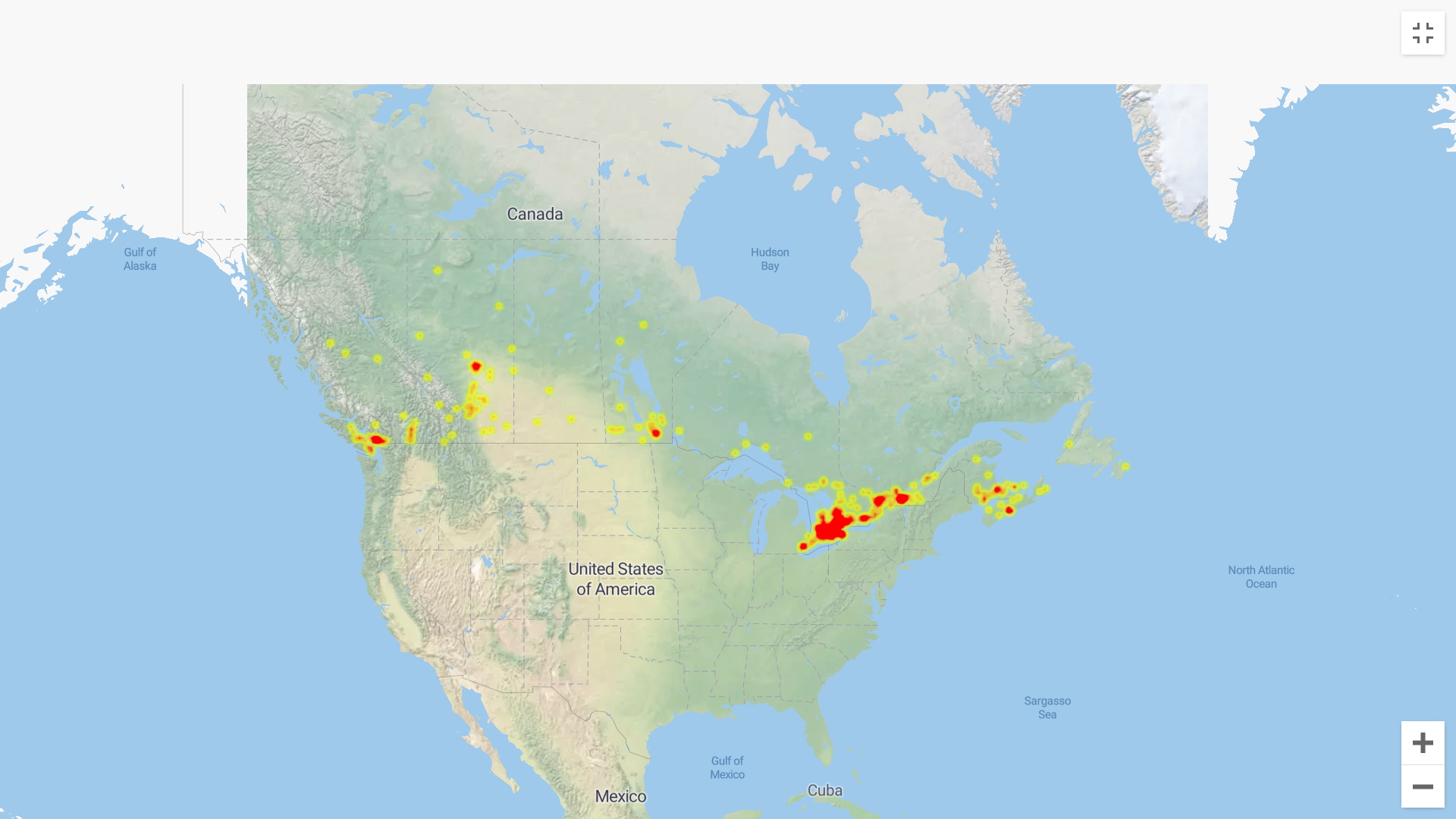 Rogers Communications stop map