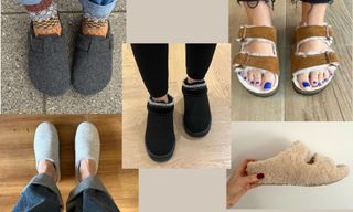 Collage of slippers