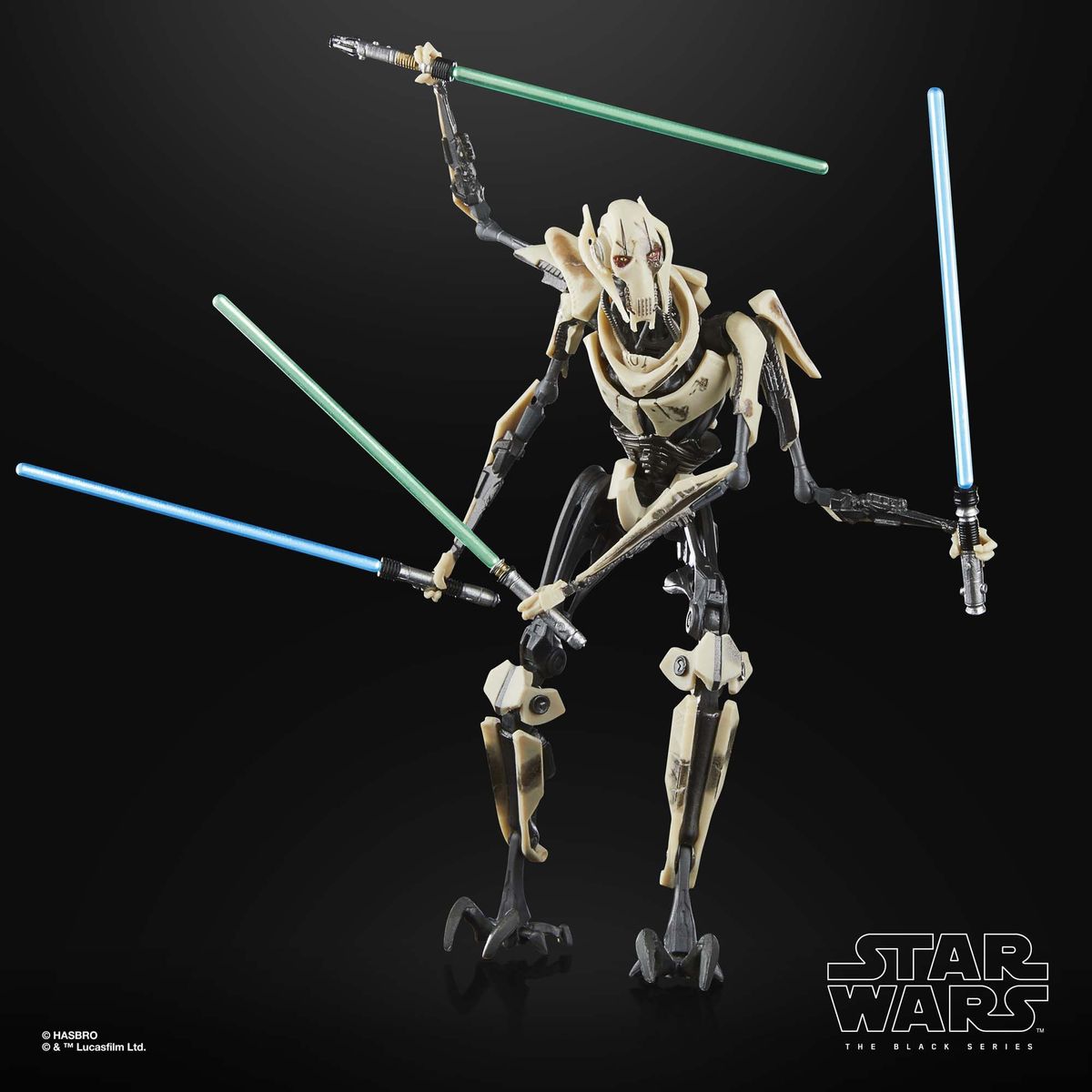 General Grievous (Battle Damaged) action figure posed against a black background